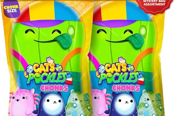 Cats vs Pickles – Chonks – Gold Wave – 2 Pack Mystery Bags – 6″ Super-Soft & Bean-Filled Plushies! Great for Stocking Stuffers, Advent Calendars, for Kids, Boys, & Girls