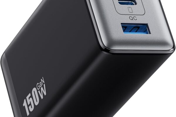 150W USB C Charger Block,GaN III Compact Foldable Wall Charger 3 Port Fast Charging Station,PD QC PPS Portable USB C Hub 100W Laptop Adapter for MacBook Pro/Air,iPad,iPhone 16/Pro,Galaxy S24,Dell etc