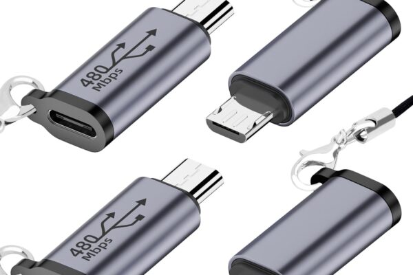 USB C to Micro USB Adapter (4 Pack), Type-C Female to Micro USB Male Adapter Support Data Sync Compatible with Samsung Galaxy S8/S8+ and Micro USB Devices