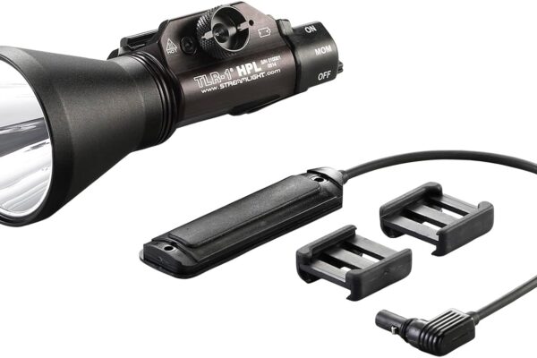 Streamlight 69219 TLR-1 HPL 1000-Lumen Long-Range Rail Mounted Weapon Light Featuring Strobe with Long Gun Kit with Thumbscrew, Safe Off Door Switch and Remote Pressure Switch, Black