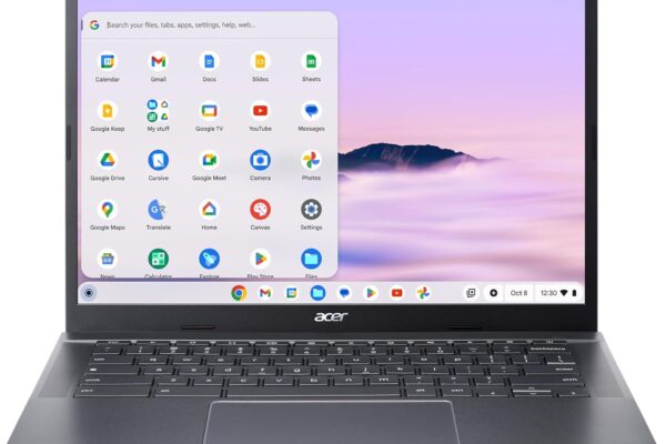 Acer Chromebook Plus 514 Laptop with Google AI – 14″ WUXGA 1920 x 1200 IPS Display | AMD Ryzen 3 7320C | 8GB LPDDR5X | 128GB SSD | Wi-Fi 6E | FHD Camera | Chrome OS | Steel Gray | CB514-3H-R6G5