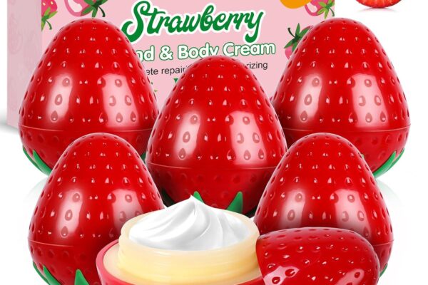 6 Pack Hand Cream Gifts Set For Women, Mothers Day Gifts, Hand Lotion for Dry Cracked Hands, Thank You Gifts, Teacher Appreciation Gifts and Nurse Gifts, 1.06 Oz (Strawberry)