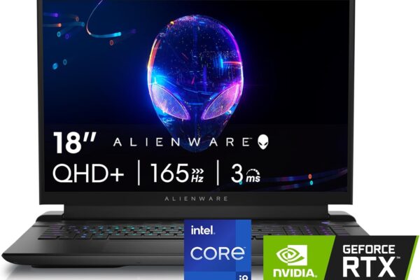 Alienware M18 R2 Gaming Laptop – 18 QHD+ 165Hz 3ms Display, Intel Core i9-14900HX, 32GB DDR5 RAM, 1TB SSD, NVIDIA GeForce RTX 4080 12 GB GDDR6, Windows 11 Home, Onsite Service – Dark Metallic Moon
