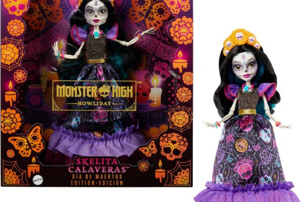 Monster High Doll, Skelita Calaveras Dia De Muertos Collectible with Traditional Sugar Skull & Marigold Details