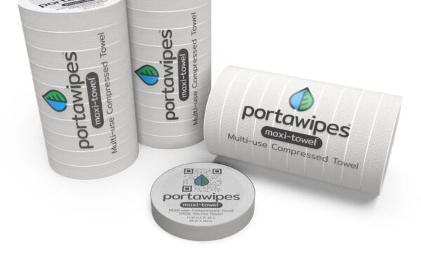 Maxi-Towel | 40 Towel Pack | Individually Wrapped | Compressed | Tablet Cloth Wipes | Large, Soft & Odor-free