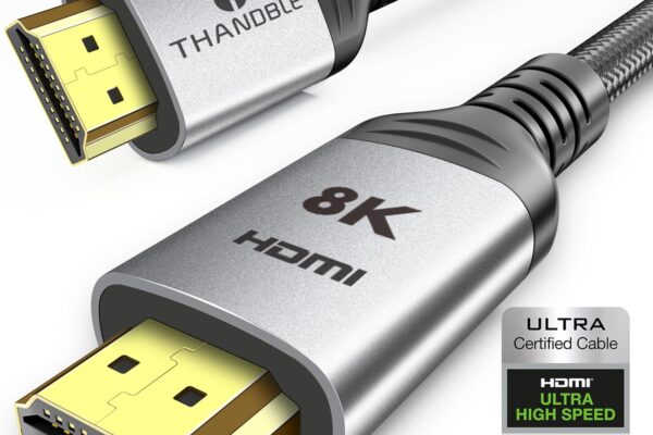 10K 8K HDMI Cable 10FT, Certified Ultra High Speed 48Gbps HDMI 2.1 Cable Cord Supports 8K@60Hz 4K@120Hz, eARC HDCP 2.2&2.3 HDR10 DTS:X Compatible for Laptop/Monitor/PS5/Xbox/Blu-ray/TV