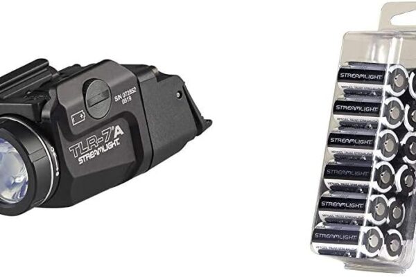 Streamlight TLR-7A Flex 500-Lumen Tactical Light with Streamlight CR123A Lithium Batteries (12-Pack)