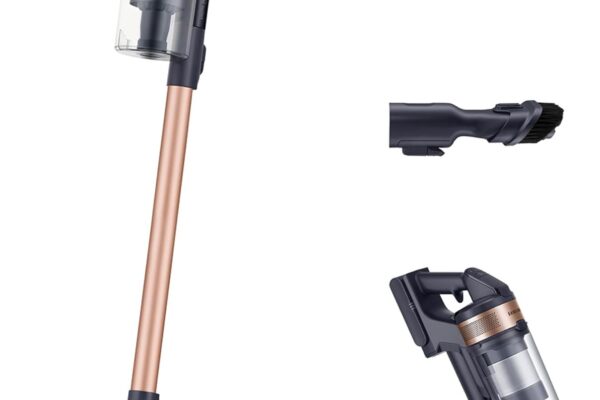 SAMSUNG Jet 60 Pet Cordless Stick Vacuum Cleaner w/ Removable Battery, Advanced Floor Cleaning, Jet Fit Brush to Clean Hardwood, Carpet and Tile, Lightweight Design, VS15A6032R7, Rose Gold