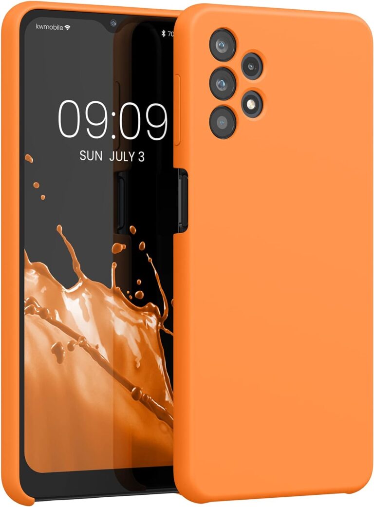 kwmobile Case Compatible with Samsung Galaxy A32 5G Case – TPU Silicone Phone Cover with Soft Finish – Fruity Orange