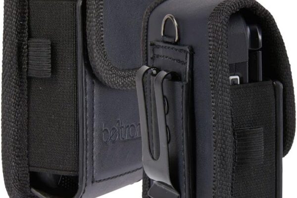 Universal Flip Phone Case, BELTRON Leather Vertical Pouch for TCL Flip Pro, Flip 3, Alcatel Go Flip 4, Go Flip V, Cingular Flip 2, Nokia 2720V & More (Belt Loop, Metal Belt Clip & Dual Magnet Closure)
