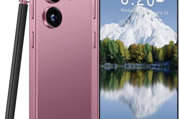 MMY I25 Ultra Unlocked Cell Phone, Built in Pen,6.99″ HD Screen 12+512GB Unlocked Phones,Android 14 7000mAh Long Battery Life Smartphone,5G/Dual SIM/Fingerprint Unlock/Face ID (Rose Gold, 12+512)