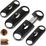 V-Cut Cigar Cutter Wedge Cut Portable Cigar Cutters for Men(4Pack, Black)