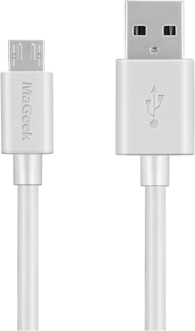MaGeek 10ft / 3.0m Premium Extra Long Micro USB Cable High Speed USB 2.0 A Male to Micro B for Samsung, HTC, Sony,Motorola,LG, Google, Nokia and More (White)
