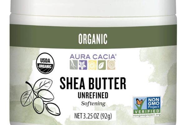 Aura Cacia Organic Shea Butter | Unrefined Body Care | 3.25 oz.
