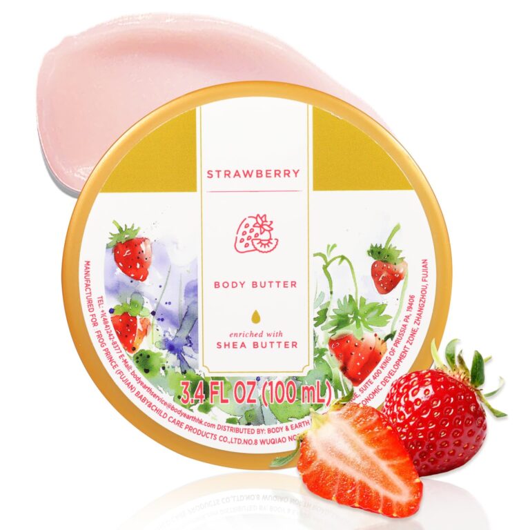 Princess Belle Strawberry Body Butter, Shea Body Butter for Women and Men Dry Skin, Natural Shea Butter for Body Moisturizer-Deep Moisturizing and Softening-100ml(3.4 floz)