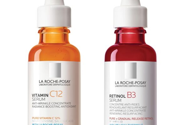 La Roche-Posay Pure 12% Vitamin C Serum For Face With Hyaluronic Acid & Salicylic Acid, Hydrating Face Serum, Boost Radiance & Reduce Wrinkles, 2 Formulas for Normal or Oily Skin Control