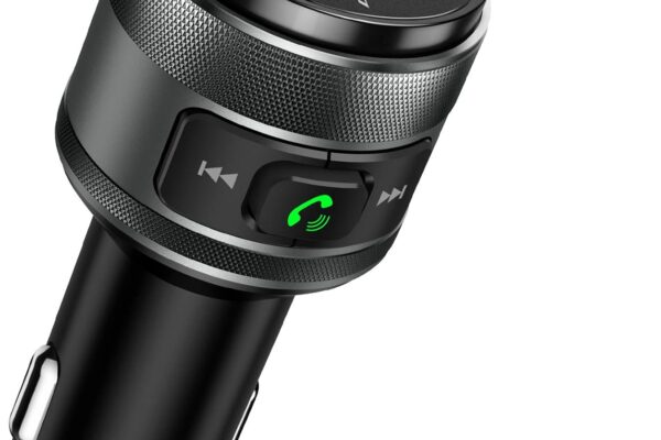 Bluetooth 5.3 FM Transmitter for Car, 3.0 Wireless Bluetooth FM Radio Adapter Music Player FM Transmitter/Car Kit with Hands-Free Calling and 2 USB Ports Charger Support USB Drive
