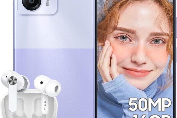 Blackview Color 8 Unlocked Cell Phone, 16GB+128GB/SD 2TB, 50MP Camera, 6000mAh Battery+18W, 6.75″ HD+ 90Hz Android Phone, 4G Dual SIM, 3 Card Slots Cellphone, Fingerprint, 3.5mm Earphone Jack