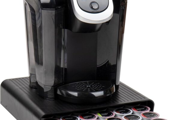 Mind Reader Single Serve Coffee Pod Drawer, 36 Pod Capacity, Countertop Organizer, Breakroom, 12.75″L x 13″W x 3″H, Black