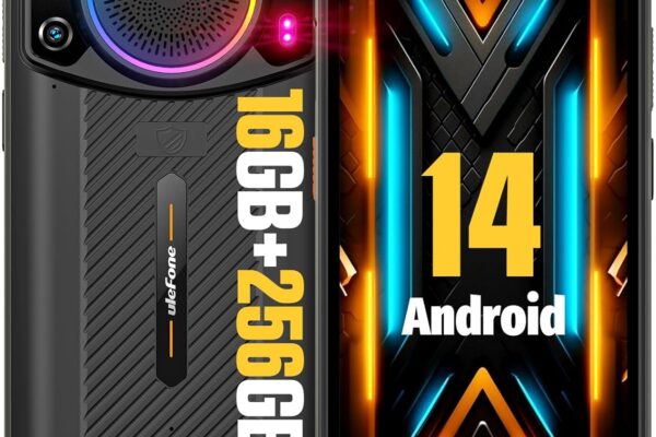 Ulefone Armor 21 Android 14 Unlocked Rugged Phone, 122dB Loudest Speaker, MTK G99 16GB + 256GB Outdoor Rugged Smartphone,64MP Main Cam + 24MP Night Vision Cam, 6.58″ FHD+, 9600mAh, IP68 Dual SIM