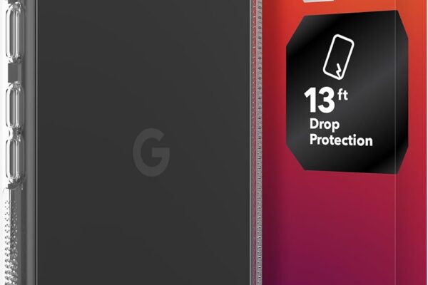 ZAGG Crystal Palace Google Pixel 9a Case – Crystal Clear, 13ft Drop Protection, Slim, Anti-Yellowing, Graphene Reinforced, Wireless Charging Compatible, Anti-Scratch