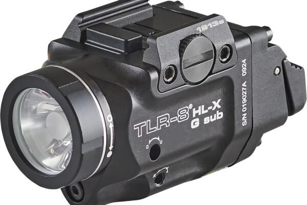 Streamlight 69478 TLR-8 HL-X G sub USB 1000-Lumen Weapon Rail-Mounted Rechargeable Tactical Flashlight with Integrated Green Aiming Laser for Select 1913 Only, Black