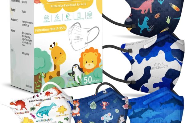 FENFEN Kids KN95 Face Mask Disposable – Kid KN 95 Masks Children Small Size Breathable Boys Kids KN95 Mask Mascaras KN95 Para Niños 50 Pack