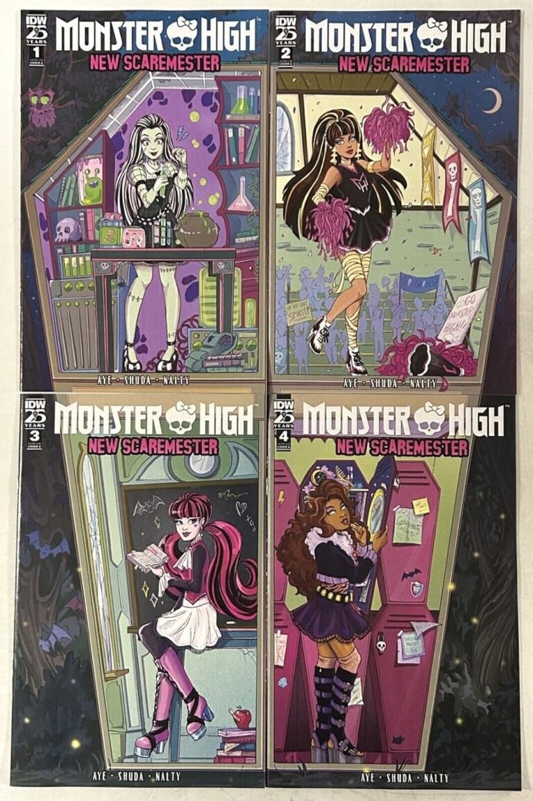 Monster High: New Scaremester #1-4 VF/NM complete connecting cover set ; IDW