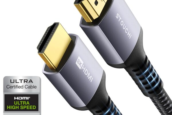 Stouchi 10K 8K HDMI Cable 6ft 48Gbps (Certified) Ultra High Speed HDMI® Cable, 8K60Hz 4K120Hz 144Hz eARC HDCP 2.2&2.3 HDR10+ Dolby Compatible with PS5 PlayStatio5 Xbox Series X Apple TV 4K