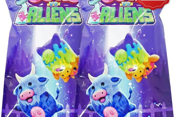 2 Pack – Mystery Bags for Boys and for Girls – Surprise Alien and Cow Plush – Stocking Stuffer of Collectible Bean Toys – Soft Bean-Filled Plushies – Mystery 2pk
