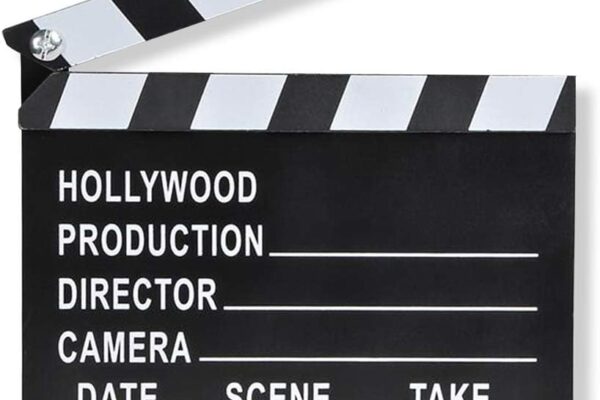 ArtCreativity Movie Clapboard, Hollywood Movie Theme Party Decorations, Academy Awards Party Supplies and Film Décor, Slate Clapperboard Prop for Stage Plays, Fun Photo Booth Prop