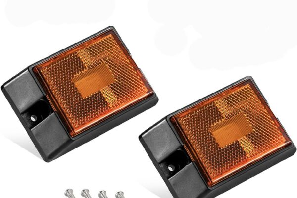 CZC AUTO LED Amber Side Marker Lights Sealed Submersible LED Clearance Reflector Lamps Waterproof Trailer Running Lights for 12V Boat Trailer Truck Marine RV (2 pack)