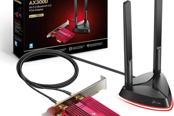 TP-Link WiFi 6 AX3000 PCIe WiFi Card (Archer TX3000E), Up to 2400Mbps, Bluetooth 5.3, 802.11AX Dual Band Wireless Adapter with MU-MIMO, OFDMA, Ultra-Low Latency, Supports Windows 11, 10 (64bit)
