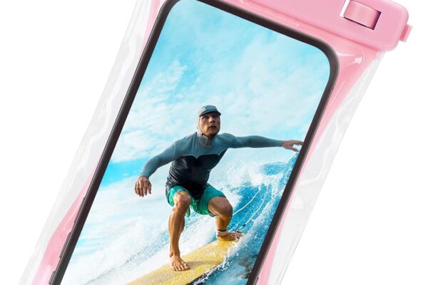 Urbanx Universal Waterproof Phone Pouch Cellphone Dry Bag Case Designed for BLU Advance L5 for All Other Smartphones Up to 7″ – Pink