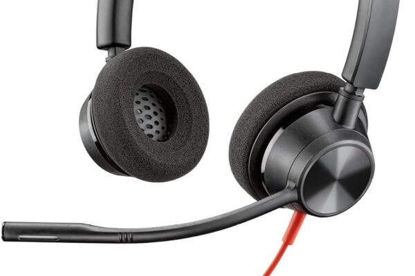 Poly Blackwire 3320 Wired Headset (Plantronics)– Flexible Microphone Boom – Hi-fi Stereo – Connect to PC/Mac via USB-C or USB-A – Certified for Microsoft Teams – Amazon Exclusive