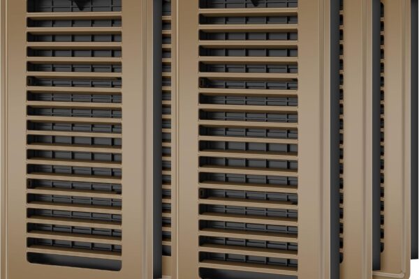 Floor Register 4×10, 6 Pack Floor Vent Covers for Home Floor Heavy Duty Steel Walkable Floor Vents Air Vent Covers for Sidewall and Floor