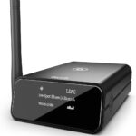 Auris Blume Pro HiFi Bluetooth 5.3 Music Receiver Long Range Bluetooth Adapter with Audiophile DAC, LDAC, aptX HD, OLED Display & Optical Coaxial AUX Output for Home Stereo, AV Receiver or Amplifier