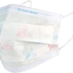 HALYARD Disposable Child’s Face Mask with SO SOFT Earloops, Pleat-Style, Teddy Bear, 47359
