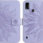 Compatible with ZTE Blade A7P 4G Cover,Compatible with ZTE Blade A51 4G Flip Kickstand Card Slots Magnetic Closure Phone Case Purple