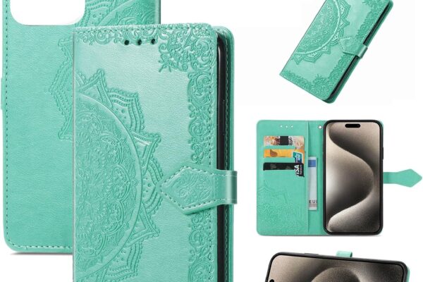Compatible with Ulefone Note 12 Wallet Cover,Compatible with Ulefone Note 12P Flip Stand Card Slots Magnetic Closure Phone Case Green