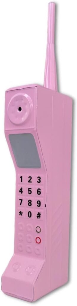 Diydeg Retro Mobile Phone, 80S 90S Old Fashioned Portable Brick Cell Phone Ornament, Iron Simulation Photographic Props Vintage Cellular Phone Model for Party Decorations Home Stage